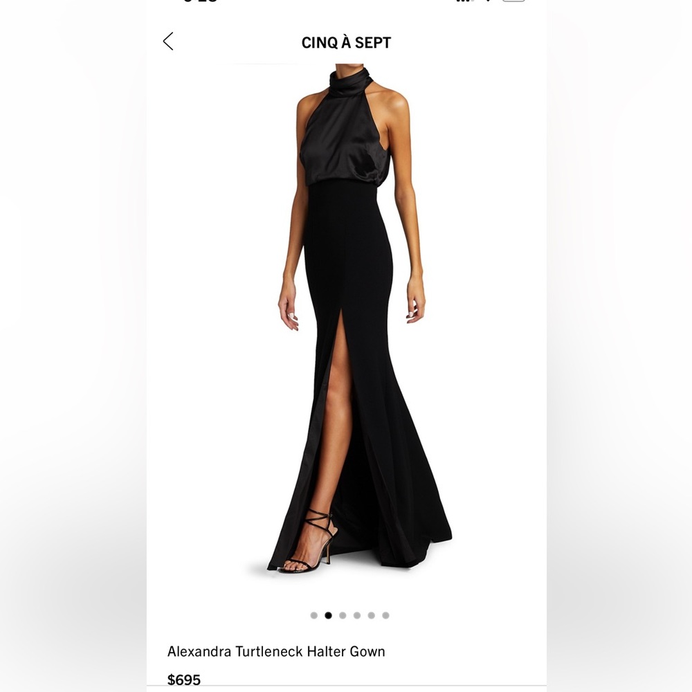 Worn once - Alexandra Turtleneck Halter Gown